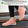 Rosafarbene Barfuß-Sneaker aus atmungsaktivem, leichtem Material – ideal für Fitness oder Alltag mit maximalem Tragekomfort.
