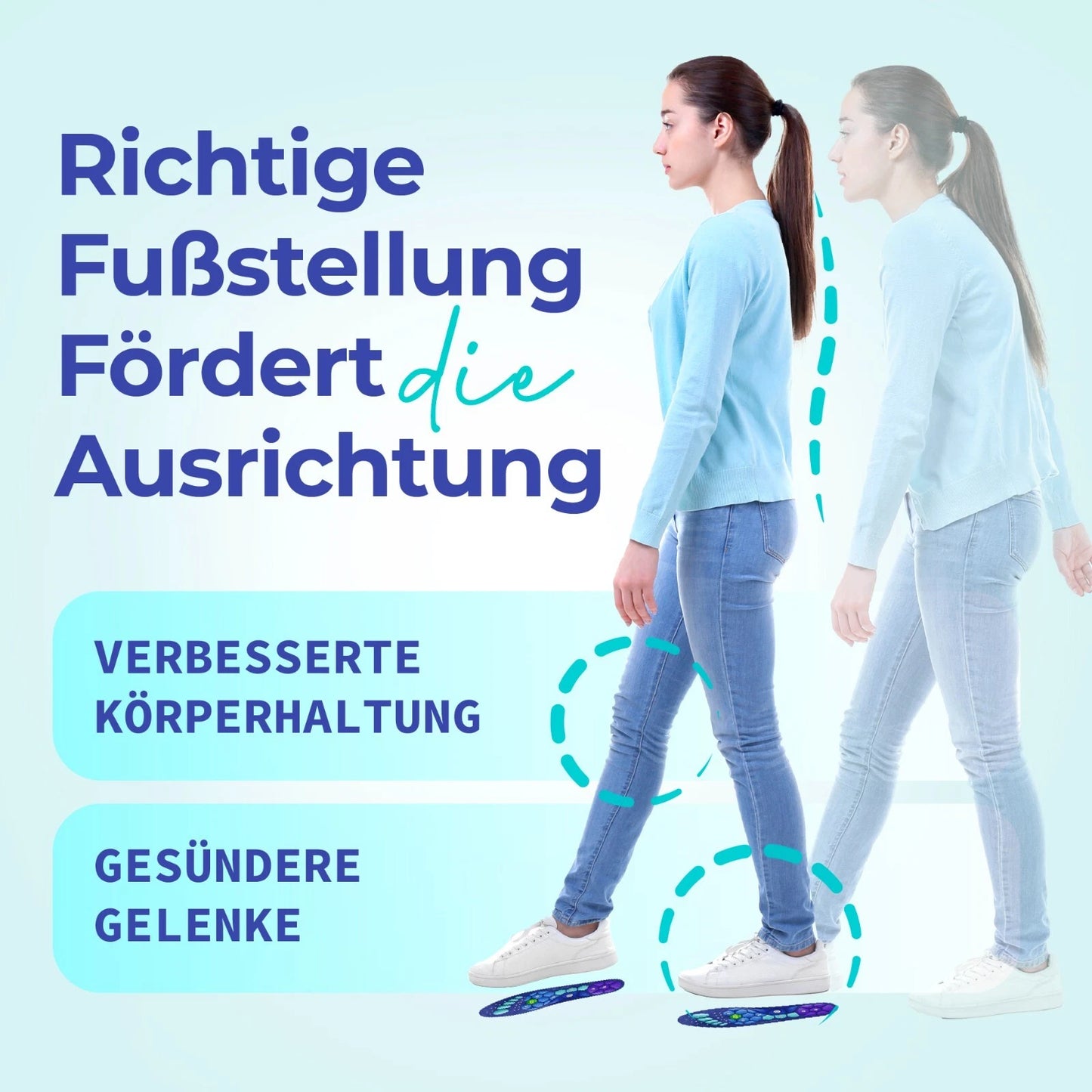 AcupressureSoles – Atmungsaktive Schuheinlagen | Stoßdämpfend, Schweißabsorbierend